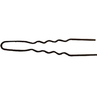 HS2015 BR- Medium Waved Tipped Hairpins in Brown - 49mm