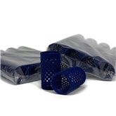 155353-Flocked Rollers (36mm) Blue 10x 12pack