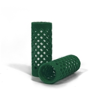 155350-Flocked Rollers (24mm) Green 10x 12 pack