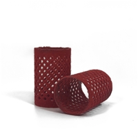 155354-Flocked Rollers (40mm) Red 10x 12 pack