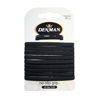 Denman Ponytail Bands in Black 45mm - Pack of 10