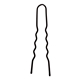 HS2015- Medium Waved Hairpins in Black - 49mm