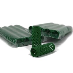 155350-Flocked Rollers (24mm) Green 10x 12 pack