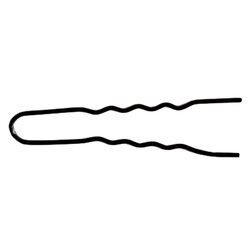 HS2015 BR- Medium Waved Tipped Hairpins in Brown - 49mm